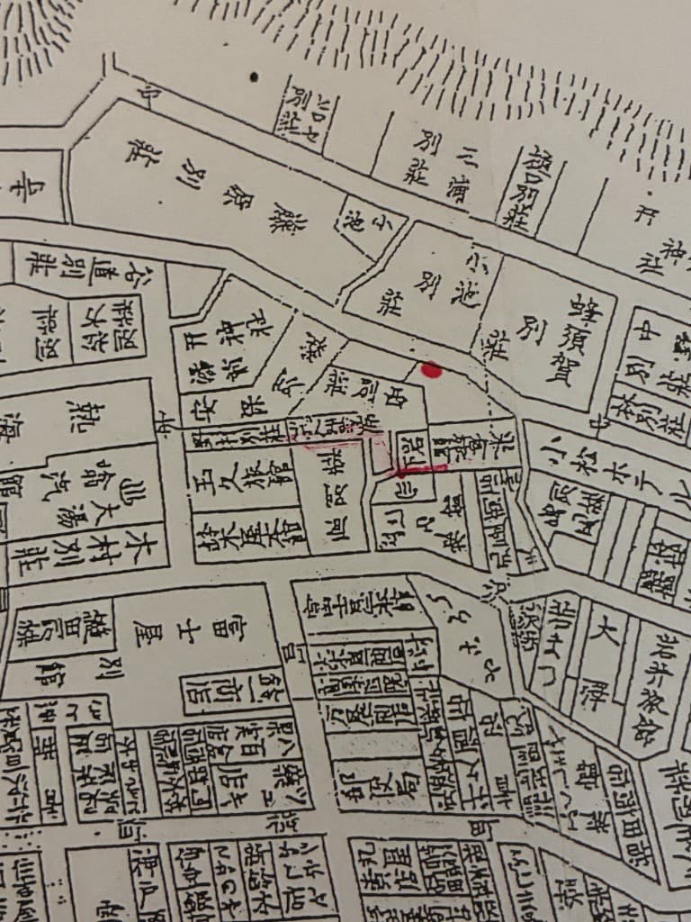 熱海(中野)湯治場の古地図